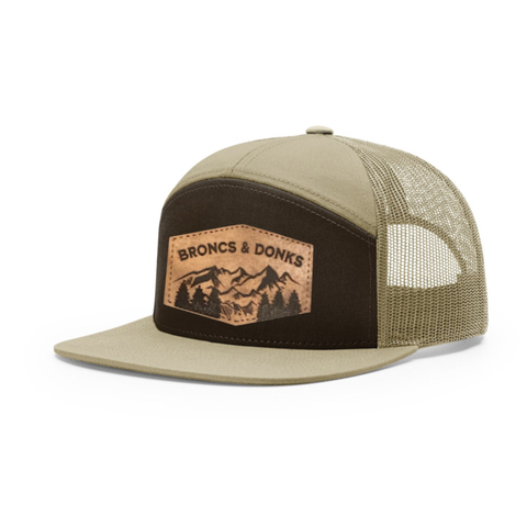 Broncs and Donks Khaki 7 Panel